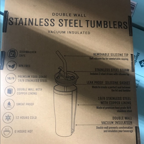 Stainless Steel Tumblers Vacuum Insulated 2 Pack - Picture 3 of 4